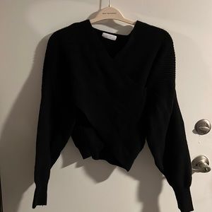 Black knit sweater